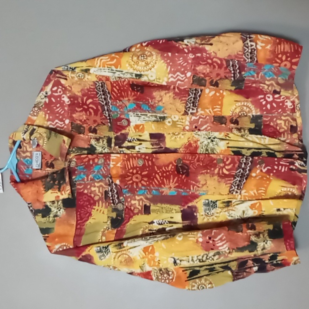 Chico's Multi Colored/Patterned Full Button Jacke… - image 1